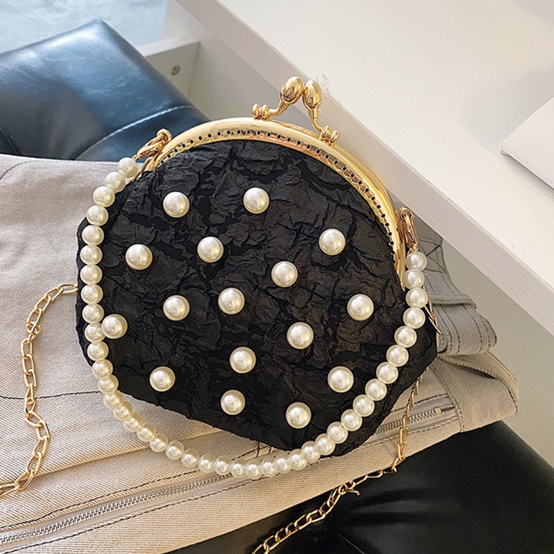 Túi Đeo Chéo Chuỗi Hạt Ngọc Trai Thời Trang Dự Tiệc Cho Nữ