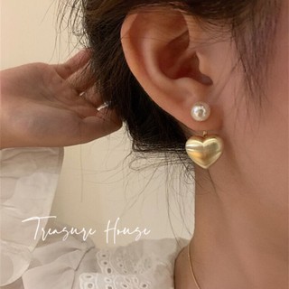 Khuyên tai kim loại hình trái tim xinh xắn ths925