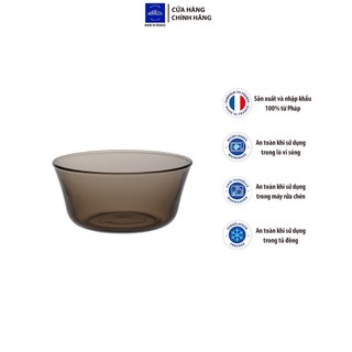 Bộ 6 chén D2006C Duralex - Lys Nâu khói Creole 10,5 cm  Thủy tinh cường lực cao cấp Pháp [Chính Hãng]