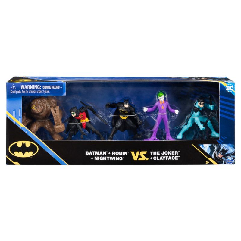 Set 5 nhân vật Batman+ Robin + Nithtwing, The Joker + Clayface của Spin Master