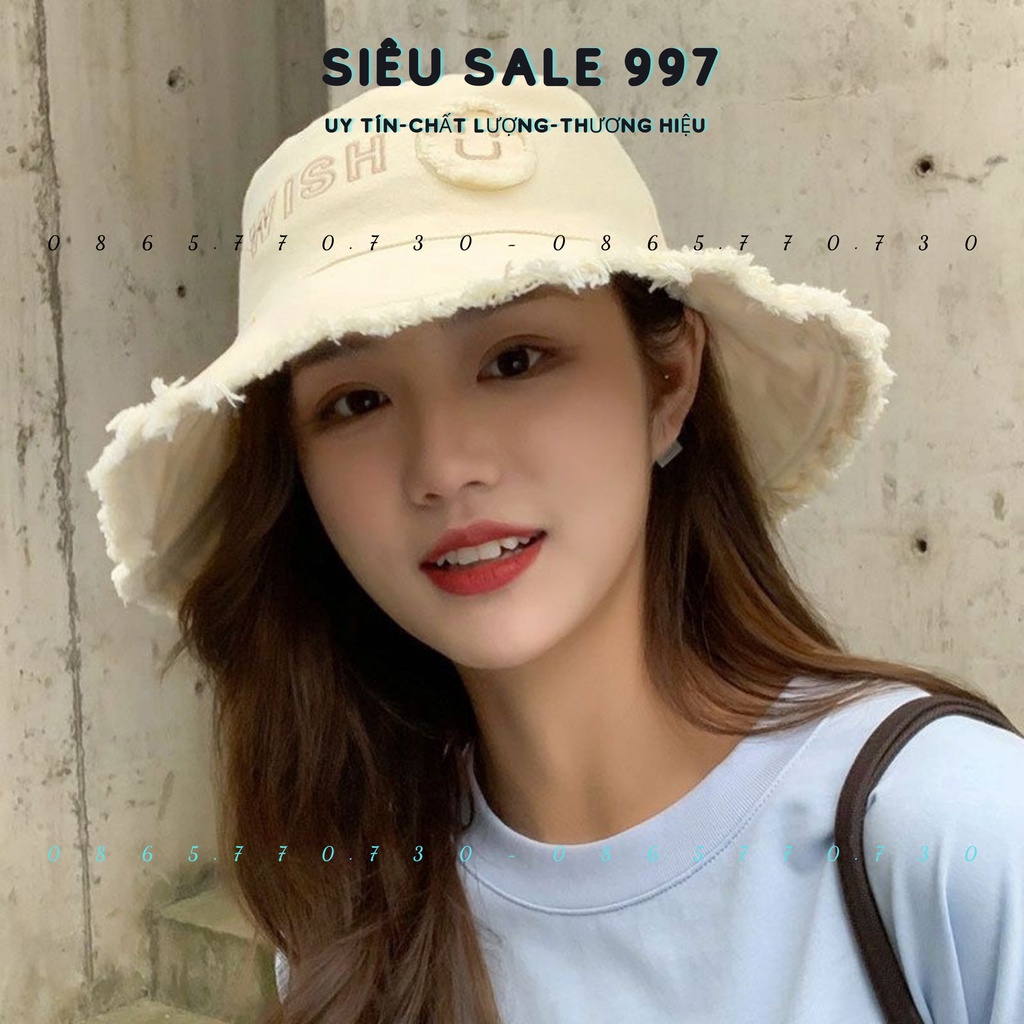 NÓN VÀNH QC MẶT CƯỜI RÁCH TUA NHẸ FROM ĐẸP NHIỀU MÀU DỄ PHỐI ĐỒ