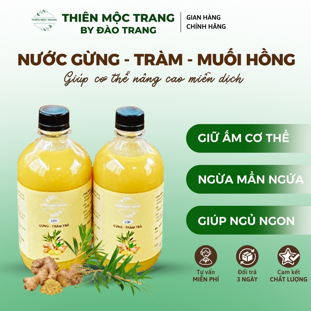 Nước cốt gừng tràm trà tắm cho bé chai 500ml