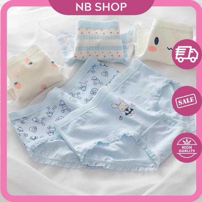Quần Lót Học Sinh Nữ Quần lót bé gái chất cotton Kháng Khuẩn Hoạ Tiết Sory Xanh Dễ Thương Cute NB SHOP - QL010