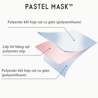 set 3 chiếc khẩu trang vải 3D Pastel xuất Nhật