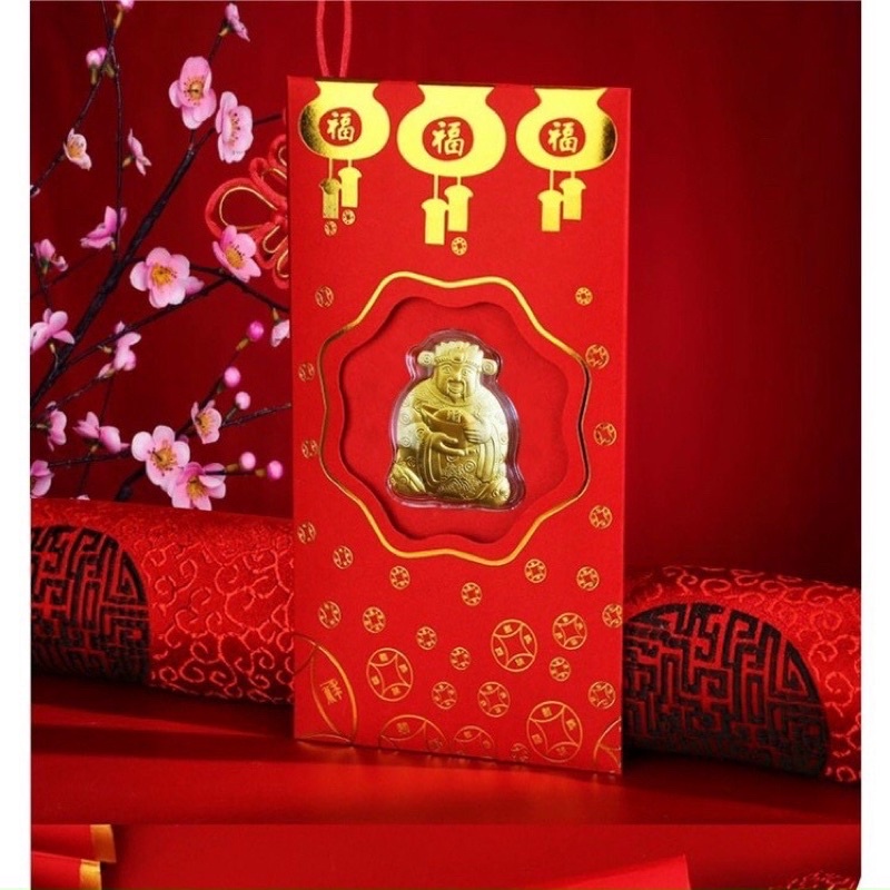 Bao Lì Xì Thần Tài Vàng May Mắn Tết