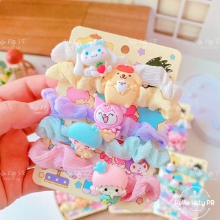 Dây thun cột tóc, buộc tóc Hello Kitty Melody Pudding Kuromi Cinnamoroll