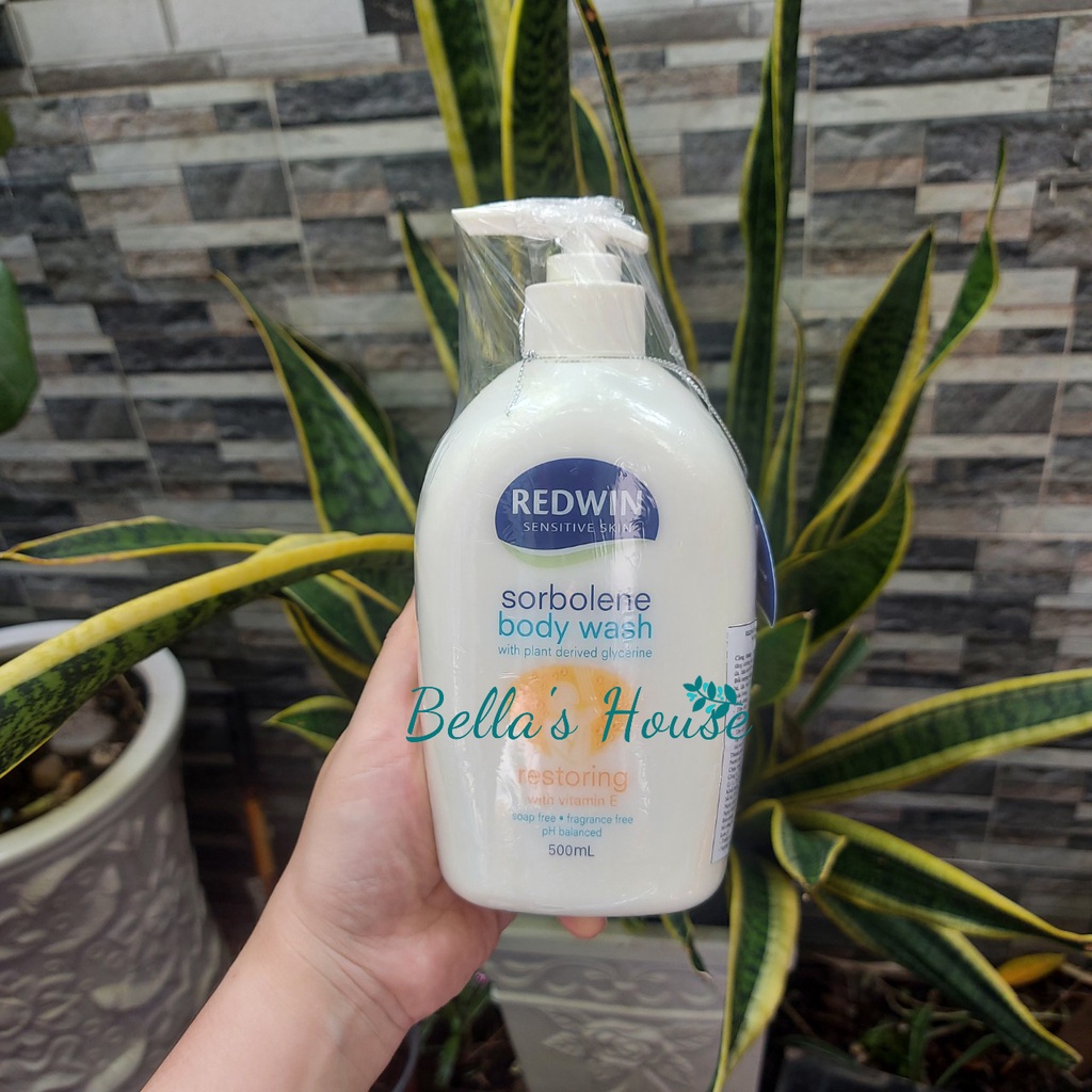 Sữa Tắm Dưỡng Ẩm, Phục Hồi Làn Da 500mL & 1L - REDWIN Sensitive Skin Sorbolene Body Wash With Vitamin E.