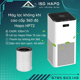 Máy lọc không khí cao cấp Hapo HP72, Tốc độ lọc 520m3/h làm sạch siêu nhanh, Công nghệ lọc HEPA kết hợp than hoạt tính