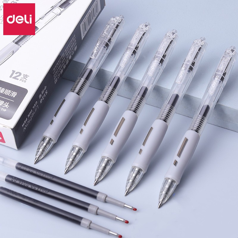 Bút Gel Mực Đen Ngòi 0.5mm Có Thể Thu Gọn Cho Học Sinh