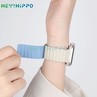 Dây Đeo Đồng Hồ Bằng Silicone Khóa Nam Châm 49mm Cho iwatch ultra 8 7 6 se 5 4 3 45mm 41mm 44mm 40mm 42mm 38mm