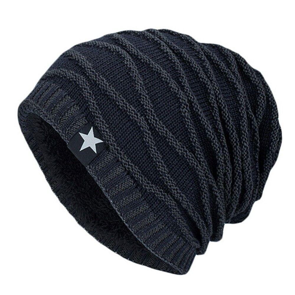 Mũ Beanie Vải Lông Cừu Lót Lông Cừu Mềm Mại Giữ Ấm Mùa Đông