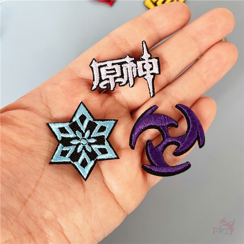 ♥ Sticker Ủi Thêu Hình Game Phiêu Lưu ♥ 1 Miếng Dán Ủi Quần Áo Hình Bảy Nguyên Tố