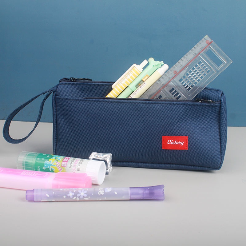 Túi Đựng Bút Hai Lớp Sức Chứa Lớn Hình Phi Hành Gia Hoạt Hình Đơn Giản Cho Học Sinh Trung Học Nam Nữ
