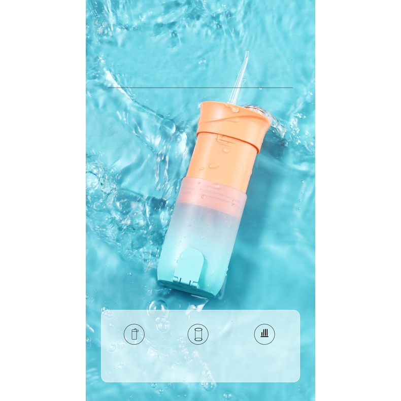 Máy tăm nước mini gấp gọn dung tích 200ml, Vệ sinh chăm sóc răng miệng hàng ngày