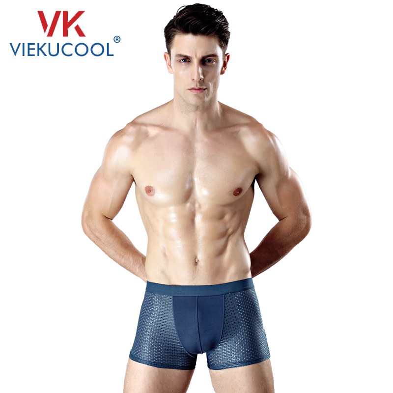 QN004 4 cái quần lót đùi thông hơi cao cấp boxer dành cho nam, chất liệu mềm mịn bền đẹp thoáng mát
