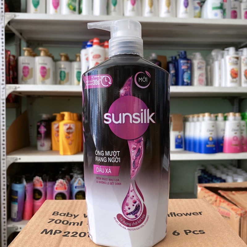 Dầu xả sunsilk bồ kết Óng Mượt Rạng Ngời 640g