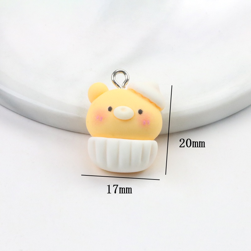 Phụ Kiện Mặt Dây Chuyền / Móc Tai / Dây Chuyền Hình Bánh Cupcake Hoạt Hình Bằng Nhựa resin Thủ Công diy