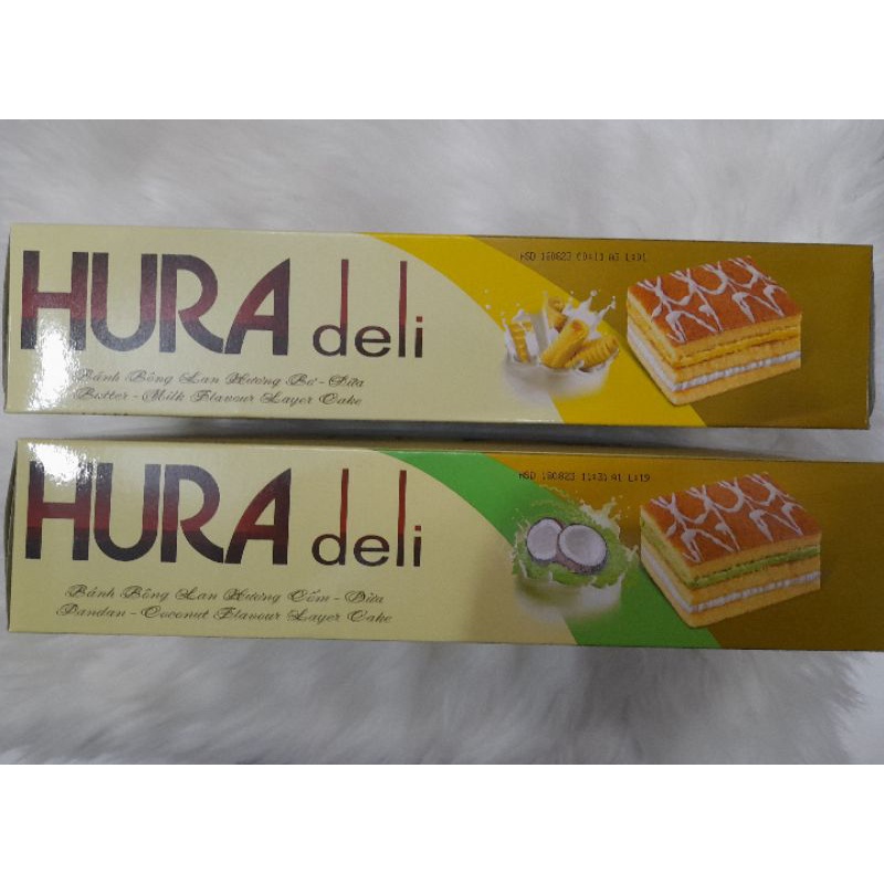 Hộp 336g bánh bông lan HURA deli  Bibica12 cái