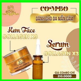 Combo Kem Face Serum Collage X3 Mỹ Phẩm Đông Anh, Serum Kem mụn, mờ nám, trắng sáng da