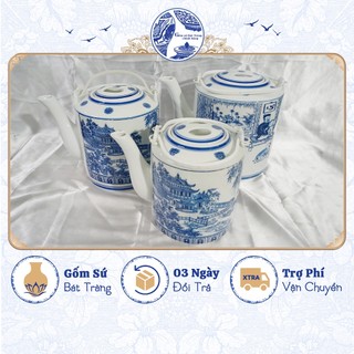 Ấm tích hãm pha trà đồ thủ công truyền thống dung tích 2L, 3L, 5L  - Gốm sứ Bát Tràng chính hãng