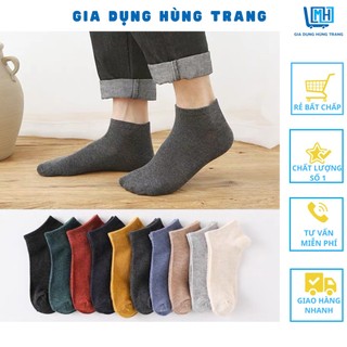 Set 10 đôi tất cotton màu trầm cho nữ