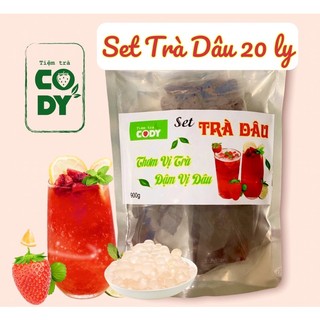 Set Trà dâu pha được 20 ly