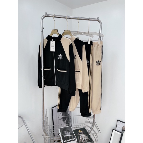 [ 𝐅𝐑𝐄𝐄 𝐒𝐇𝐈𝐏 ] Bộ thể thao Addd phối  Túi chạy viền 2 bên  Hoa tiết thêu nổi  Chay rot sịn đét  Chất umi chính