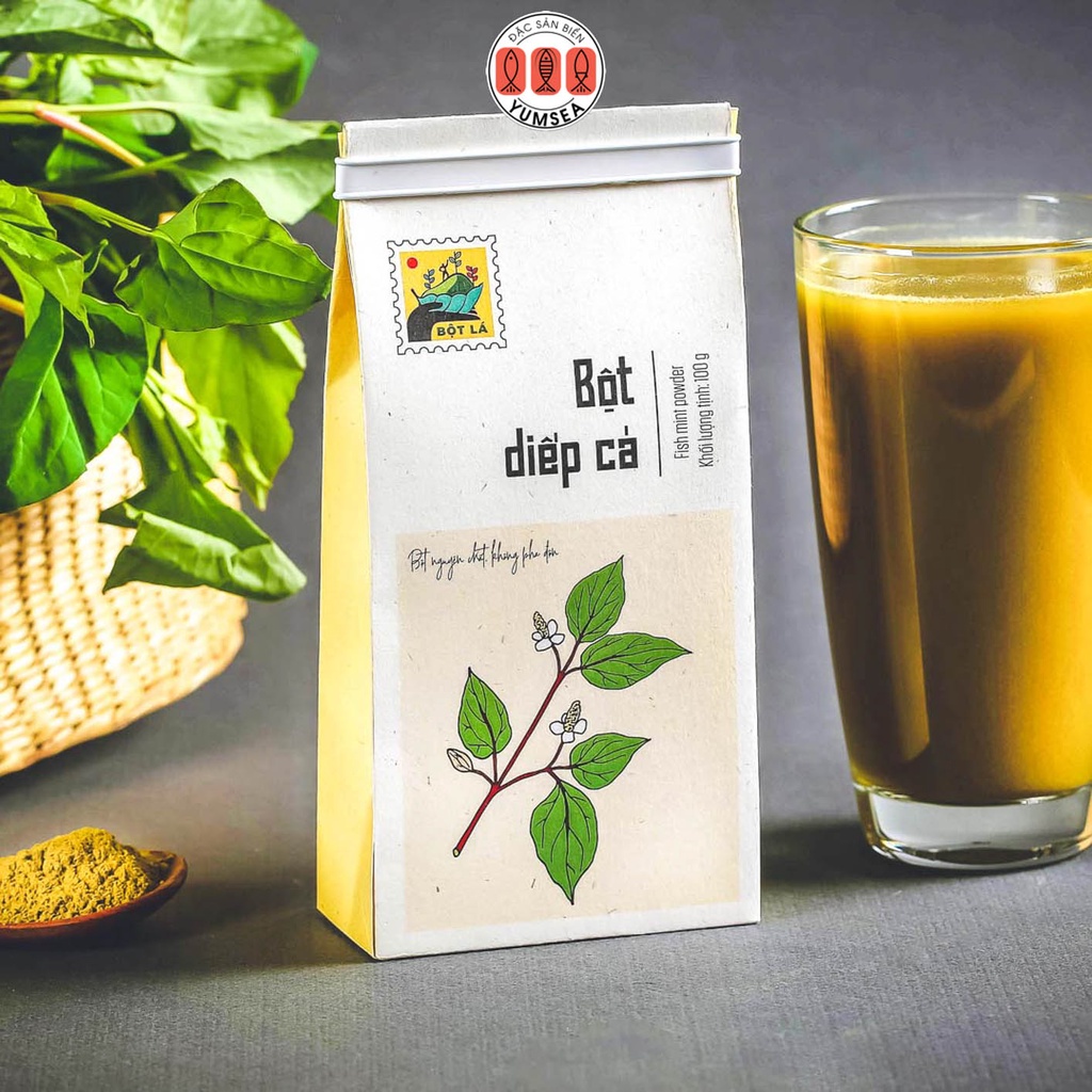 Bột diếp cá, 100g, bịch, mẫu hanko, L'angfarm