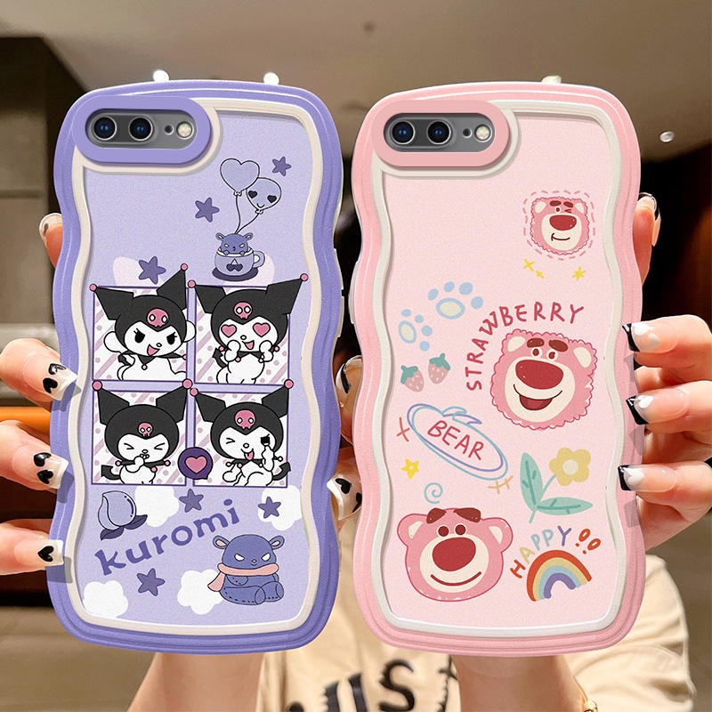Ốp Điện Thoại Cứng Viền Silicon Dẻo Họa Tiết Hoạt Hình Dễ Thương Chống Sốc Cho iPhone 6 plus 6S plus