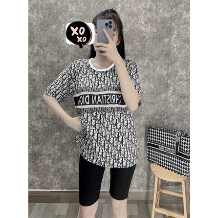 (FreeShip) Sét bộ ngố,bộ thun co giãn áo phông in chữ cao cấp,lên from cưng xĩu