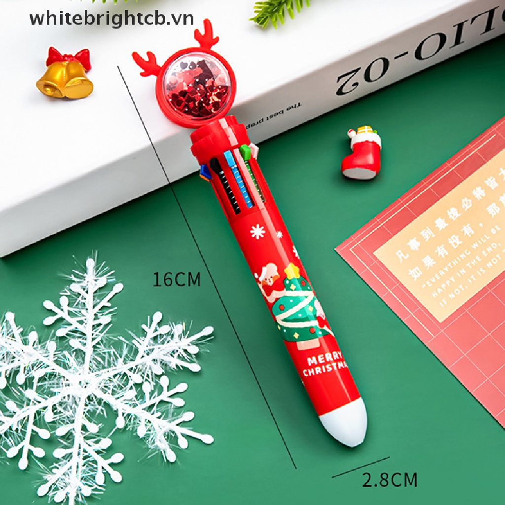 / / Giáng Sinh & Năm Mới ~ / / Bút Bi Hoạt Hình Ông Già Noel Mười Màu Đánh Dấu Trang Trí Giáng Sinh Nhiều Màu Sắc Làm Quà Tặng Văn Phòng Phẩm.