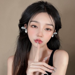 Bông tai kẹp vành tai cánh chuồn chuồn đính đá xanh độc đáo BT297