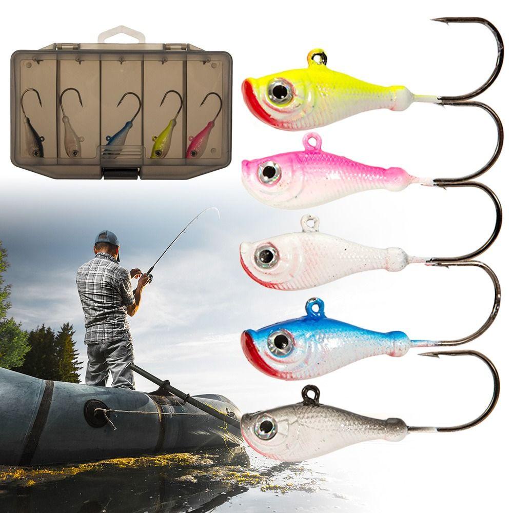 Mồi Câu Cá Cứng Kèm Móc Câu Hiện Có 5 Màu