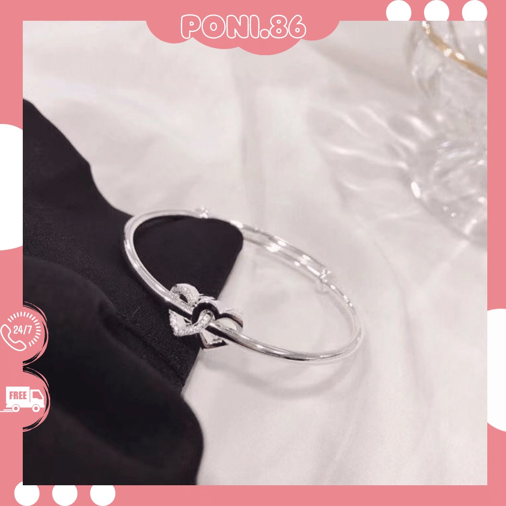 Lắc tay vòng tay titan không gỉ hình trái tim dễ thương