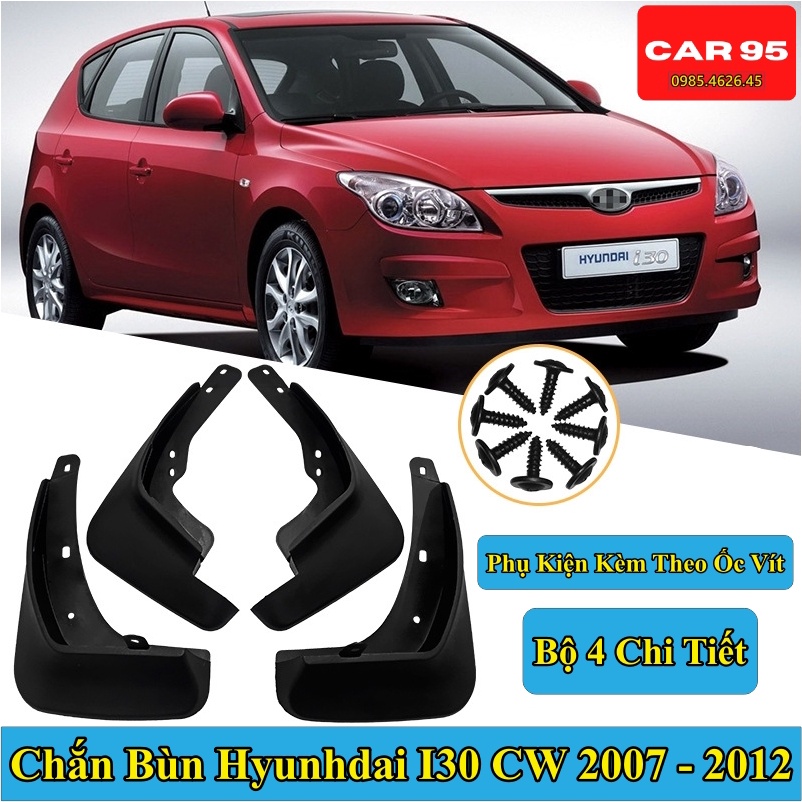 Chắn Bùn Hyundai i30cw Wagon Đời 2007-2012 Chất liệu Nhựa Dẻo Tặng kèm Ốc Vít ,Bộ 4 Chiếc Hàng Loại 1