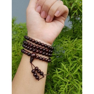 Vòng tay 108 hạt - chuỗi tràng 108 hạt gỗ trắc phong thủy