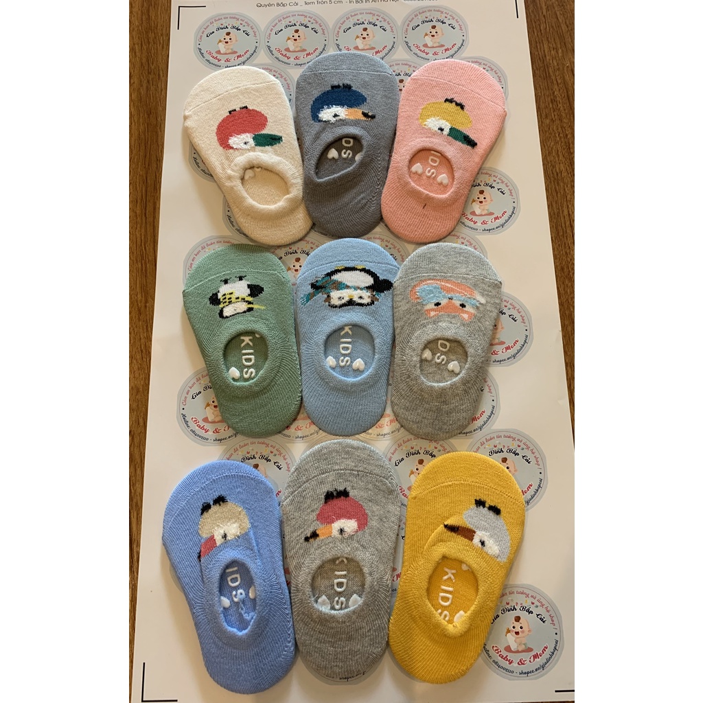 Set 3 đôi tất chống trơn trượt NBD Moubudou Kid cho bé từ