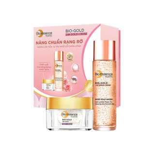 Hộp Quà Bio-essence Kem Dưỡng Ban Đêm Bio-Essence Bio-Gold 40gr & Nước Dưỡng Bio Rose Gold 30ml