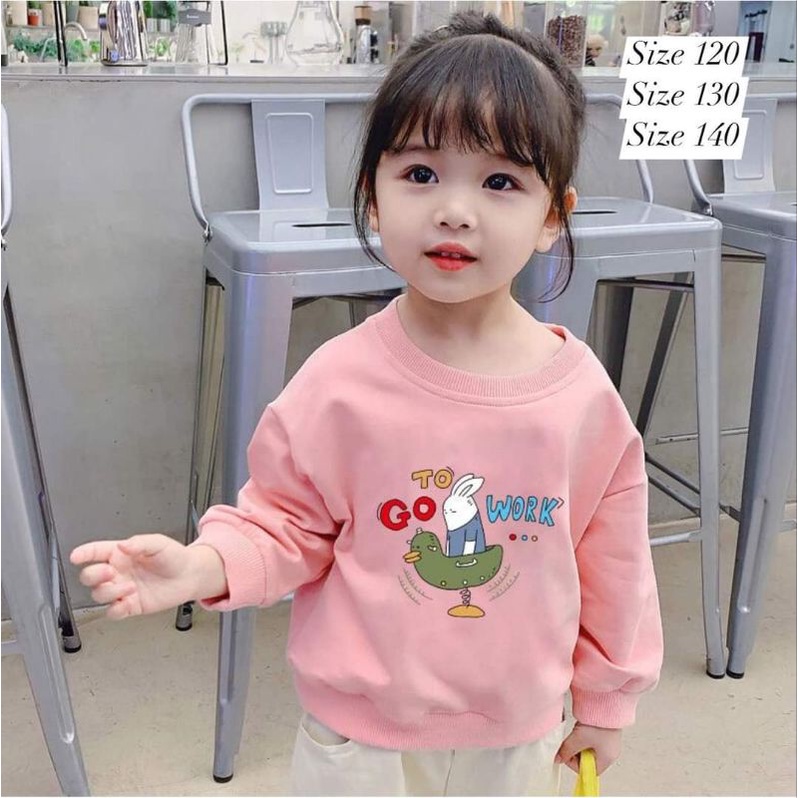 H159 - Áo Nỉ Dài Tay Cho Bé Họa Tiết Ngộ Nghĩnh