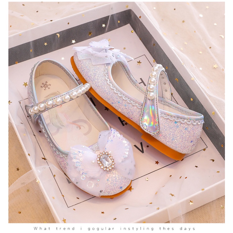 Giày búp bê Elsa công chúa cho bé gái 2-7 tuổi xinh xắn mềm mại