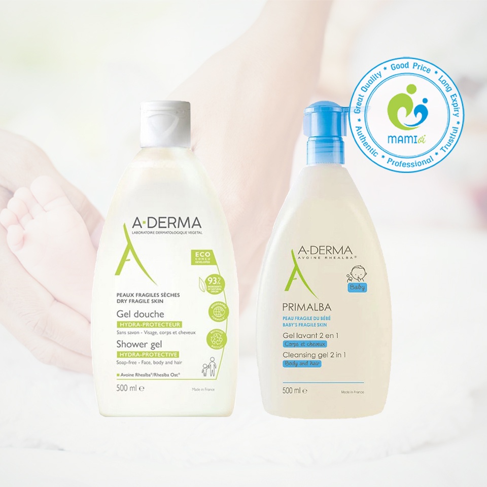 Sữa tắm  giúp giảm mụn lưng, v. lỗ chân lông Aderma, Pháp