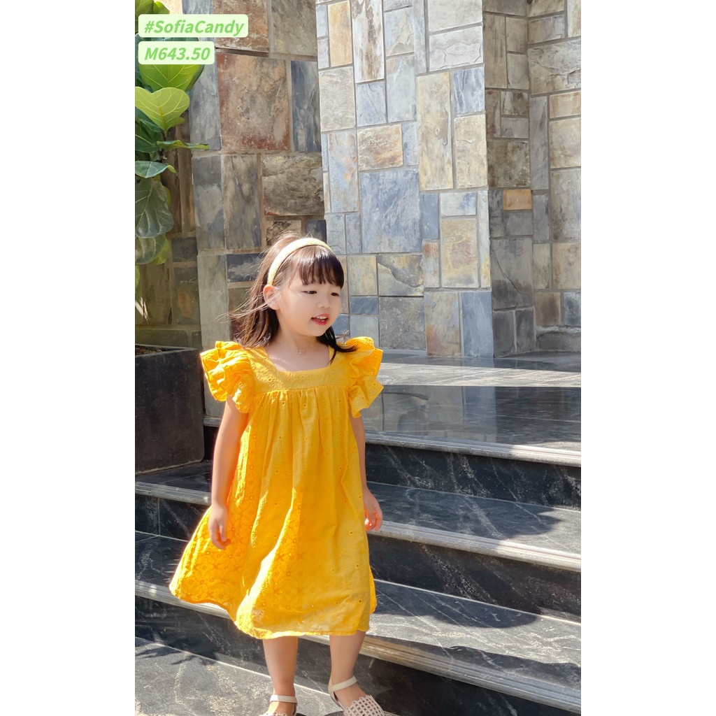 VÁY THÊU CÁNH TIÊN VÀNG SOFIA CAO CẤP