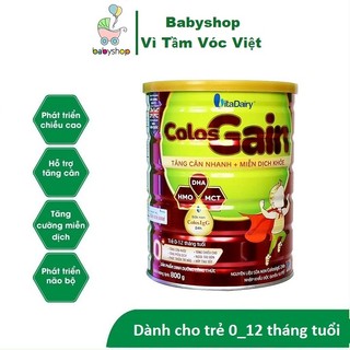 [Quét mã Tích Điểm] Sữa Bột Colosgain Colos Gain 0+, 1+ Lon [800g].....: