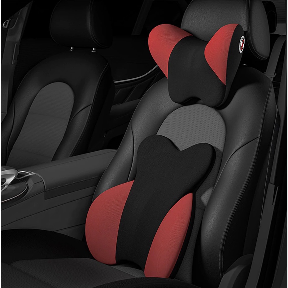 Combo Gối Tựa Đầu Tựa Lưng Memory Foam Mềm Mại Trang Trí Nội Thất Xe Hơi