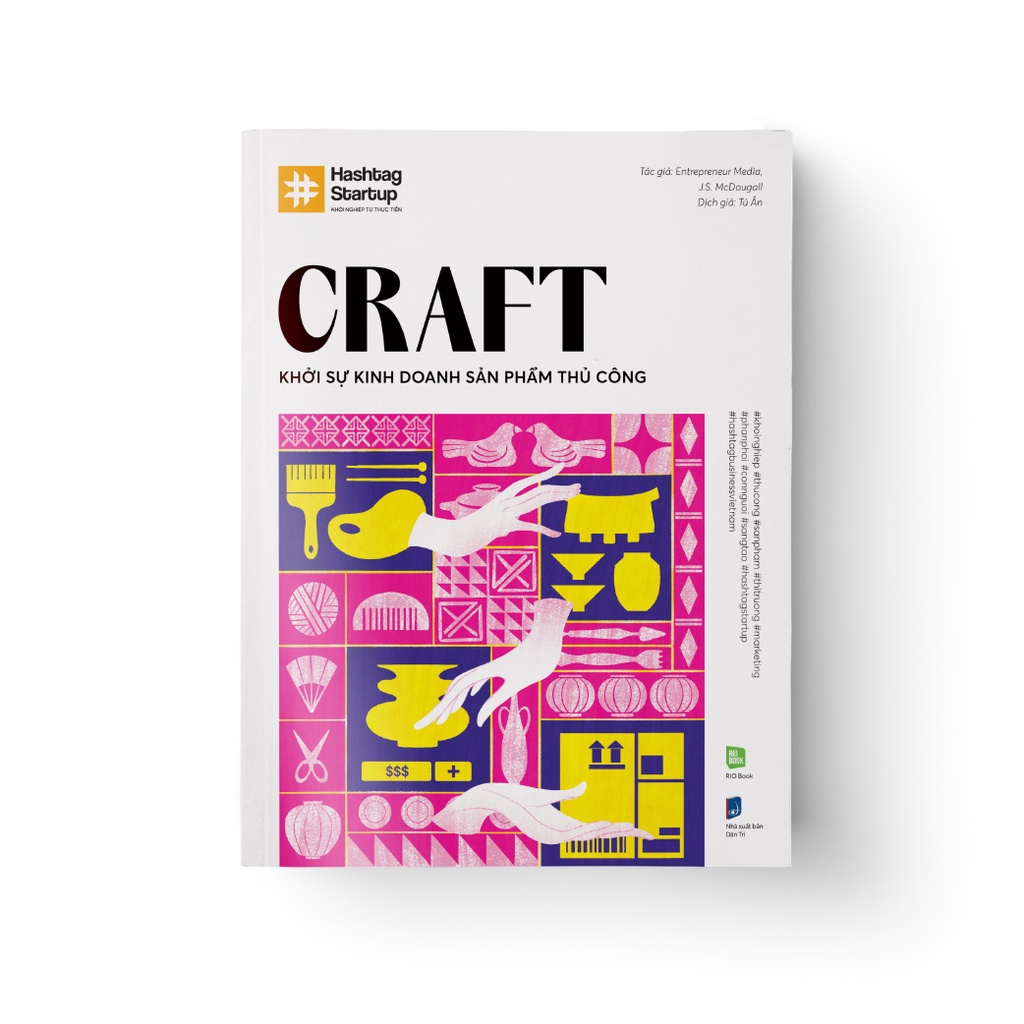 Sách Hashtag No.6 Craft - Khởi sự kinh doanh sản phẩm thủ công - Riobooks - Bản Quyền