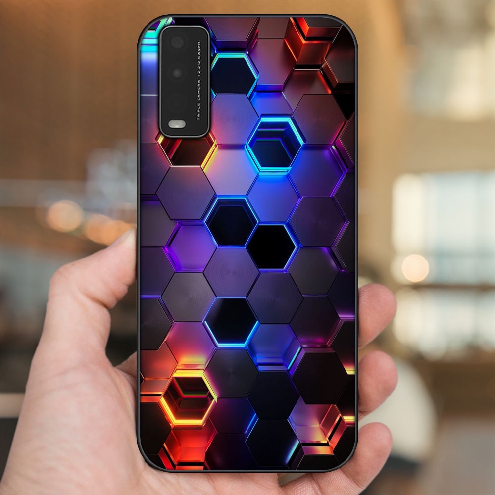 Ốp lưng Vivo Y20, Y20s, Y12s viền đen in hình 3D Gaming Rực Rỡ