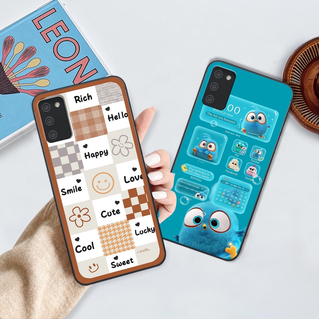 Ốp Samsung A02s / A03s in hình gấu vịt caro nhiều màu sắc ngộ nghĩnh dễ thương