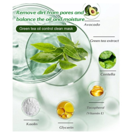Mặt Nạ Trà Xanh Lột Mụn Đầu Đen Làm Sạch Sâu Cân Bằng Dầu Và Dưỡng Ẩm Cho Da