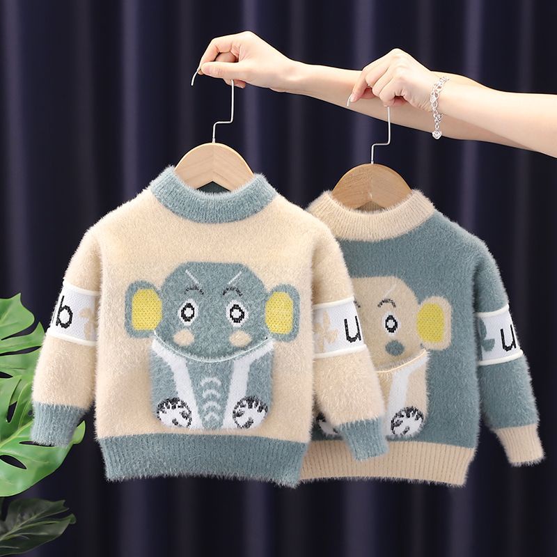 Áo Sweater Cổ Tròn Phong Cách Thời Trang Thu Đông Mới Cho Bé Trai