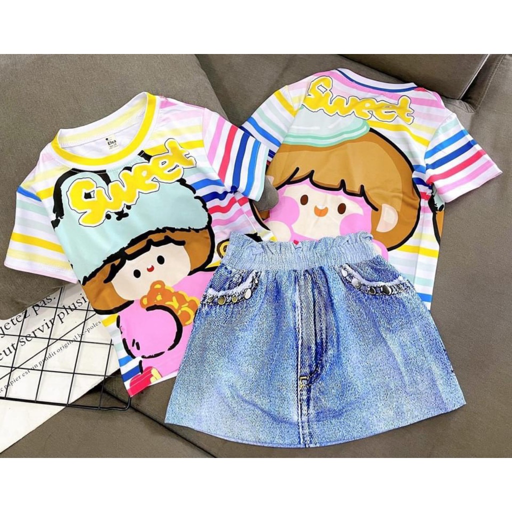 Váy bé gái 8-40Kg chất liệu thun mềm mịn thoáng mát in hình 3D được các bé gái yêu thích HOT TREND 2022.QVBG24_29